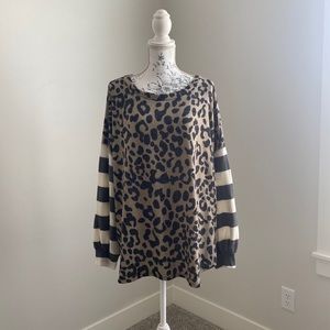 Top Cheetah Long Sleeve Size 2XL